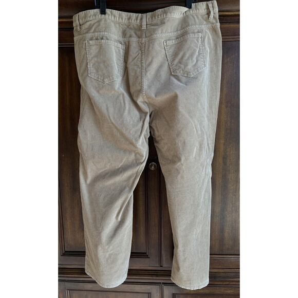 Talbots Pants Corduroy Size 24W Straight Tan Stretch - Picture 3 of 7
